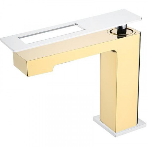 Смеситель для раковины Boheme Q 141-GCR Золото Хром латунь