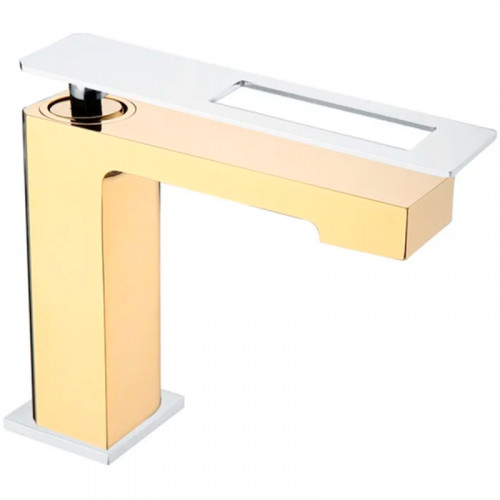 Смеситель для раковины Boheme Q 141-GCR Золото Хром латунь