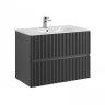 Тумба под раковину Art&Max Elegant 80 AM-ELEGANT-800-2C-SO-GM-LED подвесная цвет Серый матовый