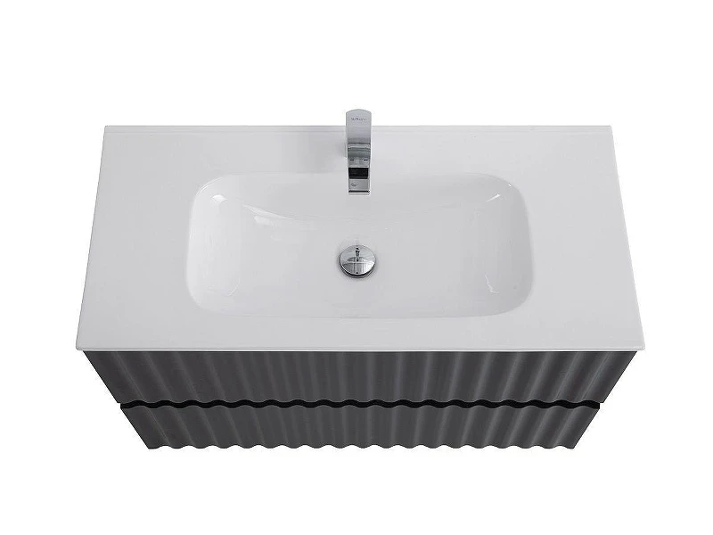 Тумба под раковину Art&Max Elegant 80 AM-ELEGANT-800-2C-SO-GM-LED подвесная цвет Серый матовый