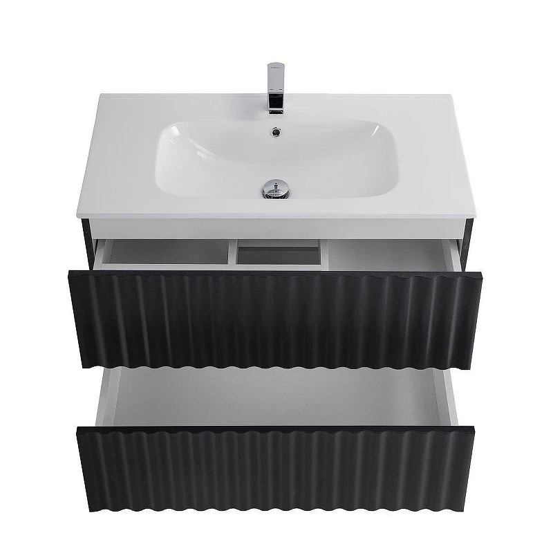 Тумба под раковину Art&Max Elegant 80 AM-ELEGANT-800-2C-SO-GM-LED подвесная цвет Серый матовый