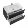 Тумба под раковину Art&Max Elegant 80 AM-ELEGANT-800-2C-SO-GM-LED подвесная цвет Серый матовый