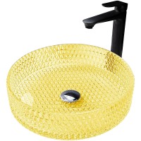 Раковина-чаша Abber Glas 40 AK2301Y Желтая стекло накладная