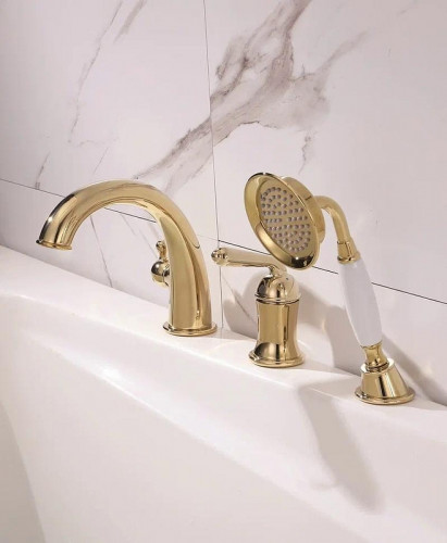 Смеситель на борт ванны Rose R0212E цвет Золото