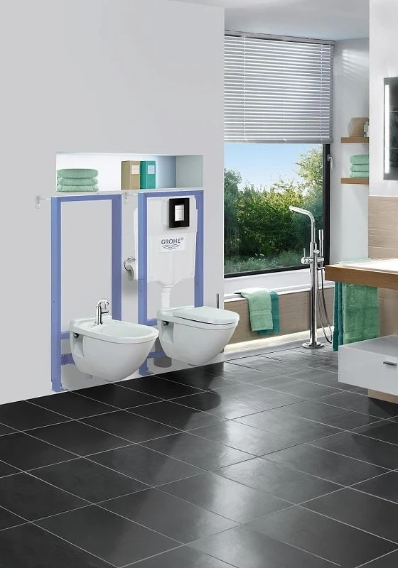 Унитаз с инсталляцией Ceramicanova Vogue CN4008T + Grohe Rapid SL 38775001 с сиденьем Микролифт и клавишей смыва Хром