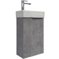 Тумба с раковиной Comforty Асти 40 00-00013669 подвесная Бетон светлый МДФ / ЛДСП