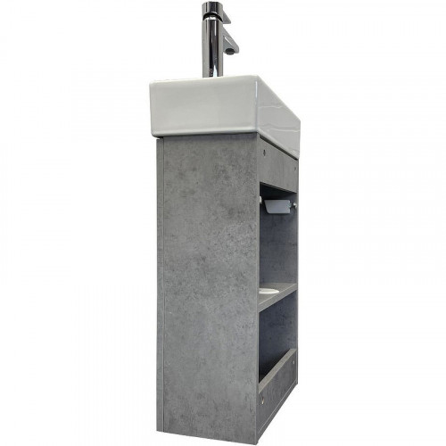 Тумба с раковиной Comforty Асти 40 00-00013669 подвесная Бетон светлый МДФ / ЛДСП