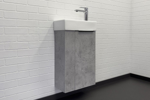Тумба с раковиной Comforty Асти 40 00-00013669 подвесная Бетон светлый МДФ / ЛДСП