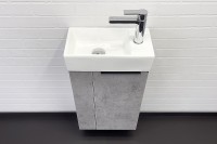 Тумба с раковиной Comforty Асти 40 00-00013669 подвесная Бетон светлый МДФ / ЛДСП