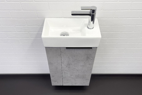 Тумба с раковиной Comforty Асти 40 00-00013669 подвесная Бетон светлый МДФ / ЛДСП