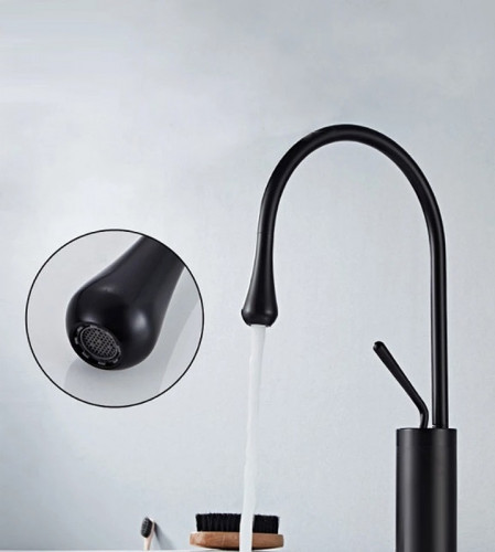 Смеситель для раковины Boch Mann Tropfen B XL BM9634 Черный матовый латунь