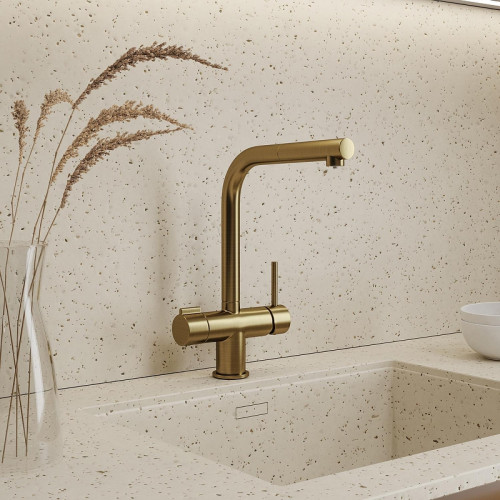 Смеситель для кухни WasserKRAFT A8987 цвет Золото матовое