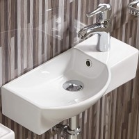 Раковина WeltWasser Aisbach 7950 GL-WT R 50 10000008693 Белая глянцевая фаянс подвесная