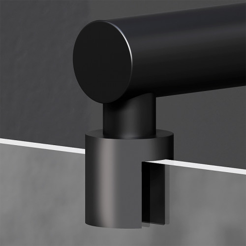 Душевая перегородка AM.PM X-Joy 120 W94UWI-120-F1-BTE профиль Черный матовый стекло прозрачное