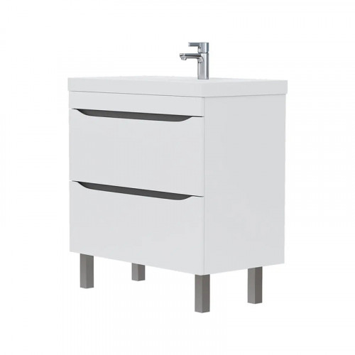 Тумба под раковину Volna Prime 80.2Y tnPRIME80.2Y-01 Белая Темно-серая