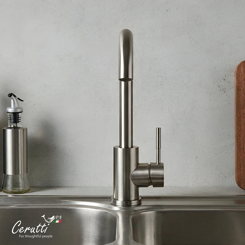 Cмеситель для кухни Ceruttispa Сельсо (Celso II) BN CT12099 12099 цвет Никель матовый