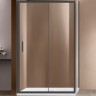 Душевой уголок Vincea Garda 150x80 VSR-1G8015CLGM профиль Вороненая сталь стекло прозрачное