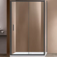 Душевой уголок Vincea Garda 150x80 VSR-1G8015CLGM профиль Вороненая сталь стекло прозрачное