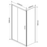 Душевой уголок Vincea Garda 150x80 VSR-1G8015CLGM профиль Вороненая сталь стекло прозрачное