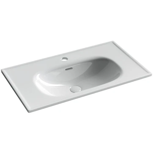 Тумба с раковиной Sancos Code 80 CD80GP+Ceramicanova Sabo 80 CN13002 подвесная цвет Серая платина