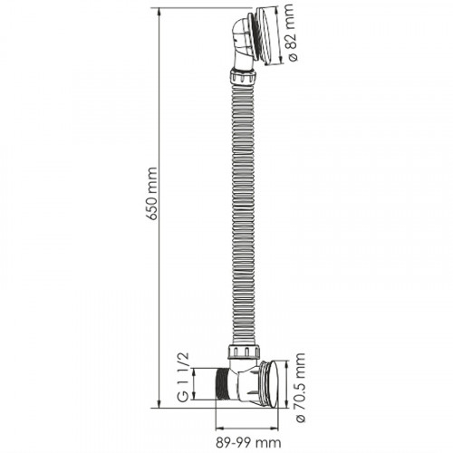 Слив-перелив WasserKRAFT Mindel A158 click-clack Белый матовый