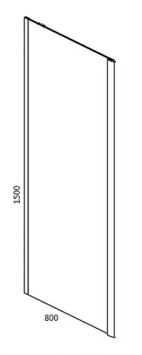 Душевая стенка RGW Z-050-4 B 80 352205408-14 профиль Черный стекло прозрачное