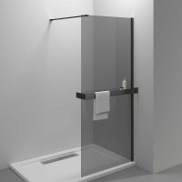 Душевая перегородка Vincea Walk-In HR 100 VSW-4HR100CGB профиль Черный матовый стекло тонированное