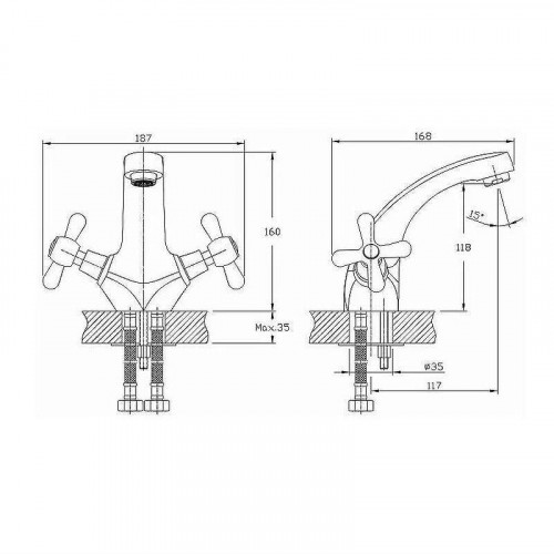 Смеситель для раковины D-Lin D110807 цвет  Хром