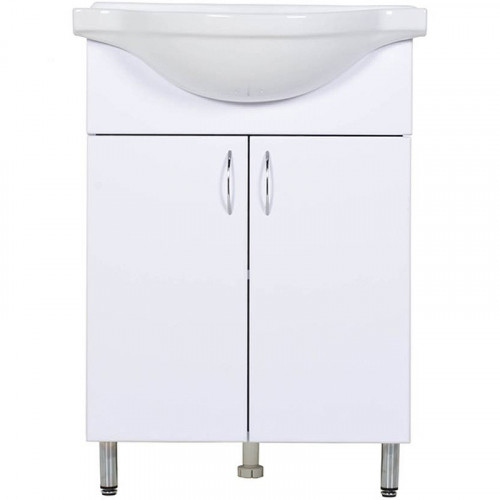 Тумба с раковиной Orange Лайт 60 LA-60TUW+RA Белый глянец МДФ / ЛДСП