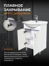 Тумба с раковиной Orange Лайт 60 LA-60TUW+RA Белый глянец МДФ / ЛДСП
