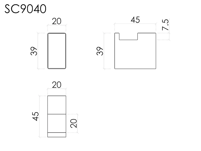 Крючок Sancos Апекс (Apex) SC9040MB цвет Черный матовый