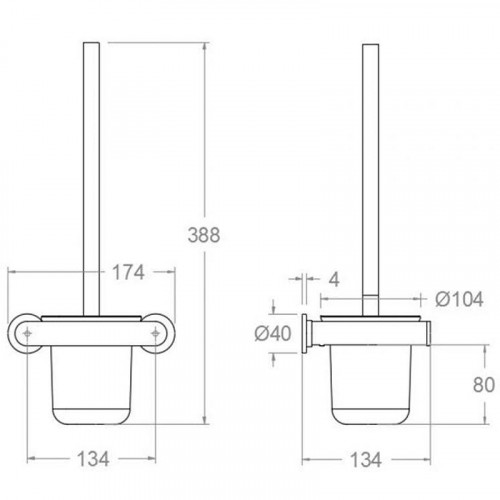Ершик для унитаза Ramonsoler Accesorios ESCO01IC Никель брашированный