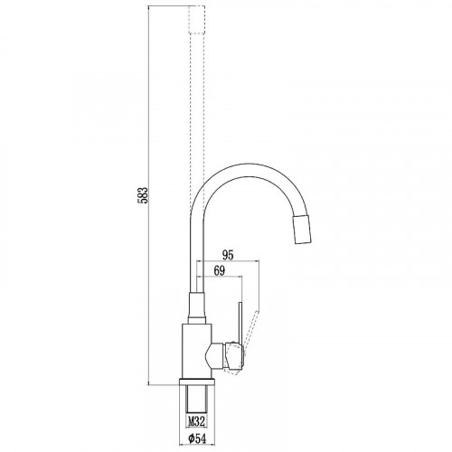 Смеситель для кухни Savol S-3002Q-04 цвет Графит