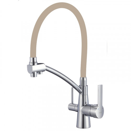 Смеситель для кухни Savol S-L1805-12 цвет Хром Бежевый