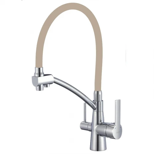 Смеситель для кухни Savol S-L1805-12 цвет Хром Бежевый