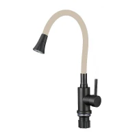 Смеситель для кухни Fmark FS8299H-12 цвет Черный Бежевый