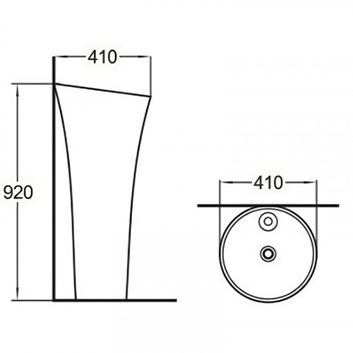 Раковина WeltWasser Leerbach 4141 GL-WT 41 10000008707 Белый глянец фаянс напольный