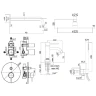 Комплект смесителей Paffoni Light KITLIG015HG071 Золото медовое латунь