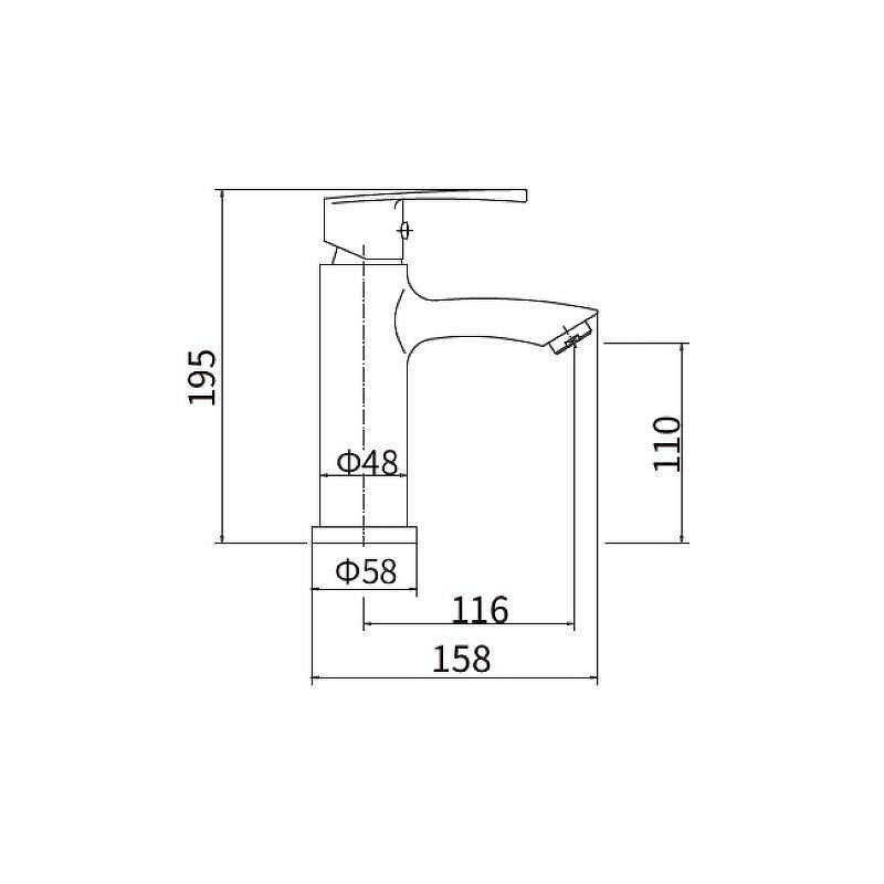 Смеситель для раковины Plstart PL1003-26 цвет Хром Мрамор