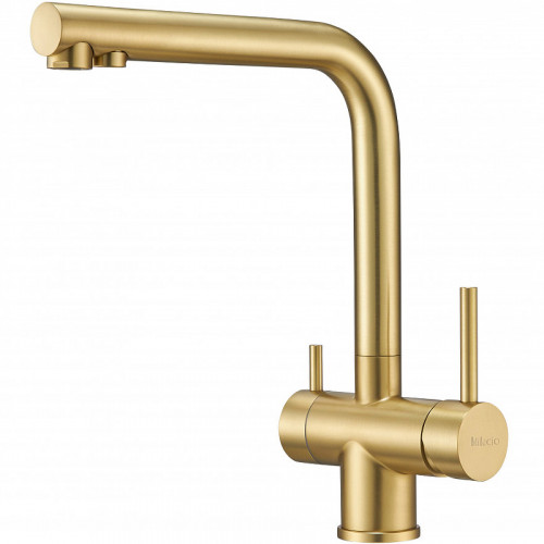 Смеситель для кухни Milacio Ultra MCU.558.GD Золото брашированное нержавеющая сталь