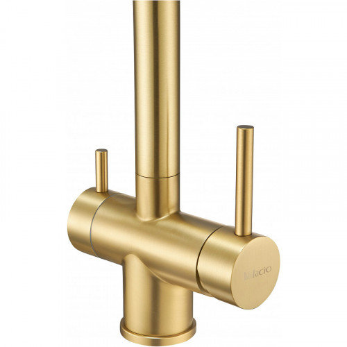 Смеситель для кухни Milacio Ultra MCU.558.GD Золото брашированное нержавеющая сталь