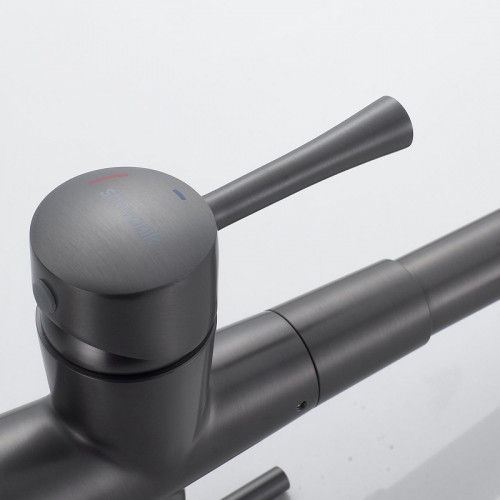 Смеситель для кухни Shevanik S528T цвет Оружейная сталь