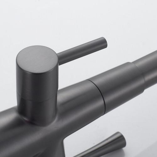 Смеситель для кухни Shevanik S528T цвет Оружейная сталь