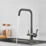 Смеситель для кухни Shevanik S528T цвет Оружейная сталь