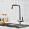 Смеситель для кухни Shevanik S528T цвет Оружейная сталь