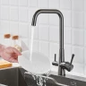 Смеситель для кухни Shevanik S528T цвет Оружейная сталь