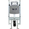 Комплект унитаза с инсталляцией WeltWasser AMBERG 497 ST + MERZBACH 043 GL-BL + AMBERG RD-WT 10000012184 цвет Черный глянцевый с сиденьем Микролифт и клавишей смыва цвет Белый