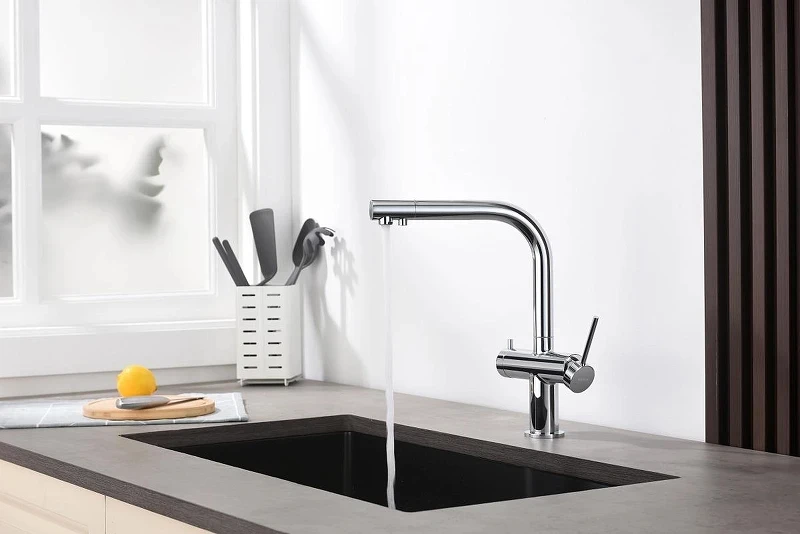 Смеситель для кухни Aquatek Европа AQ1385CR Хром латунь