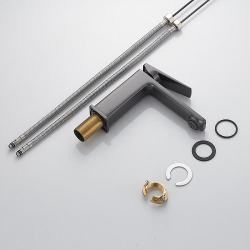 Смеситель для раковины Shevanik S8901T-1 цвет Оружейная сталь