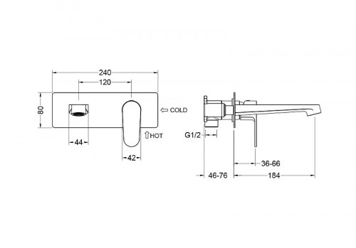 Смеситель для раковины Aquatek Оберон AQ1213BG цвет Золото шлифованное